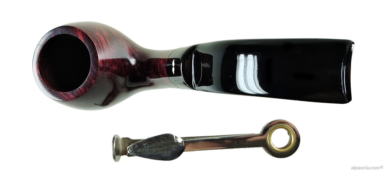 Pipa Caminetto Red Gruppo 5 Liscia Curva Egg - dettaglio rim liscio e fiammata del braciere