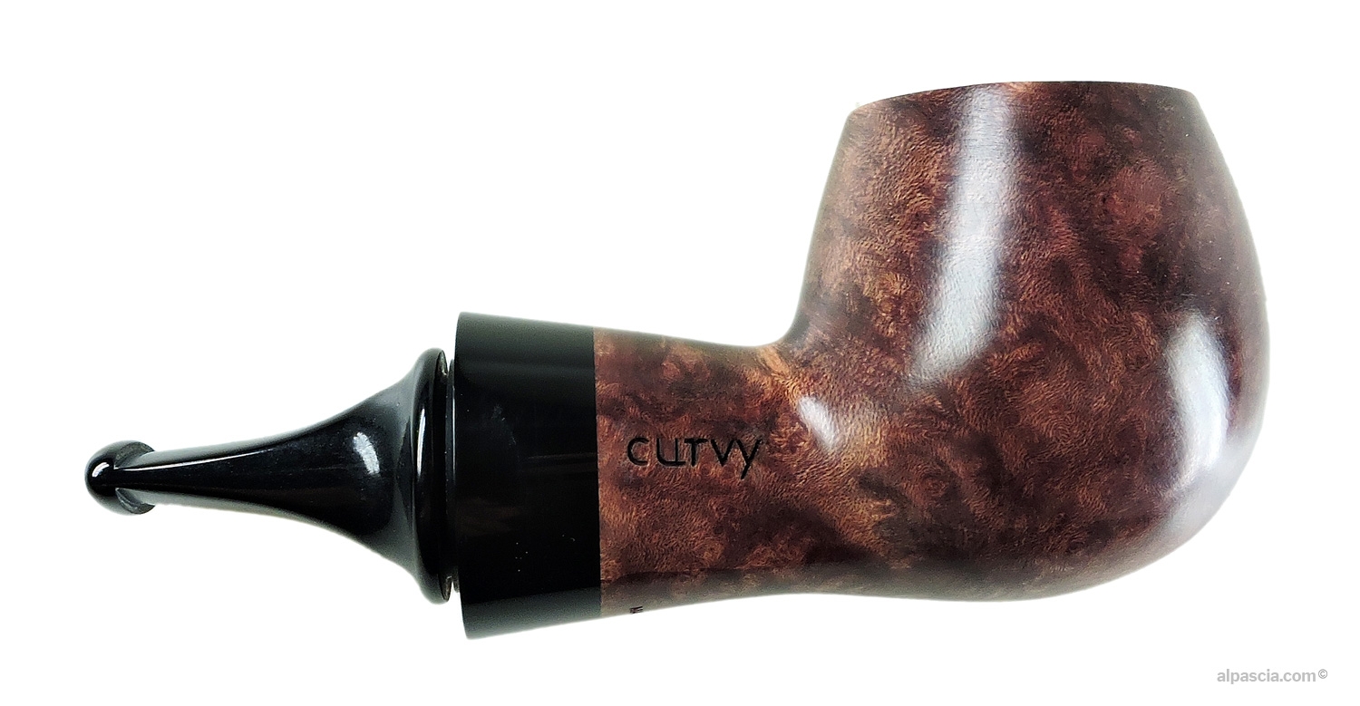 Al Pascià Curvy Walnut Straight Smooth Pipe Model 02 - right side view