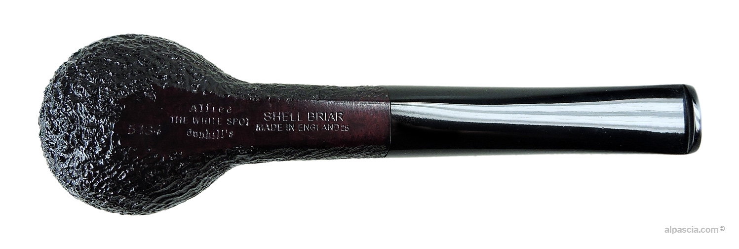 Dunhill Shell Briar 5134 Group 5 Pipe - bottom view of the shank with official Dunhill stampings