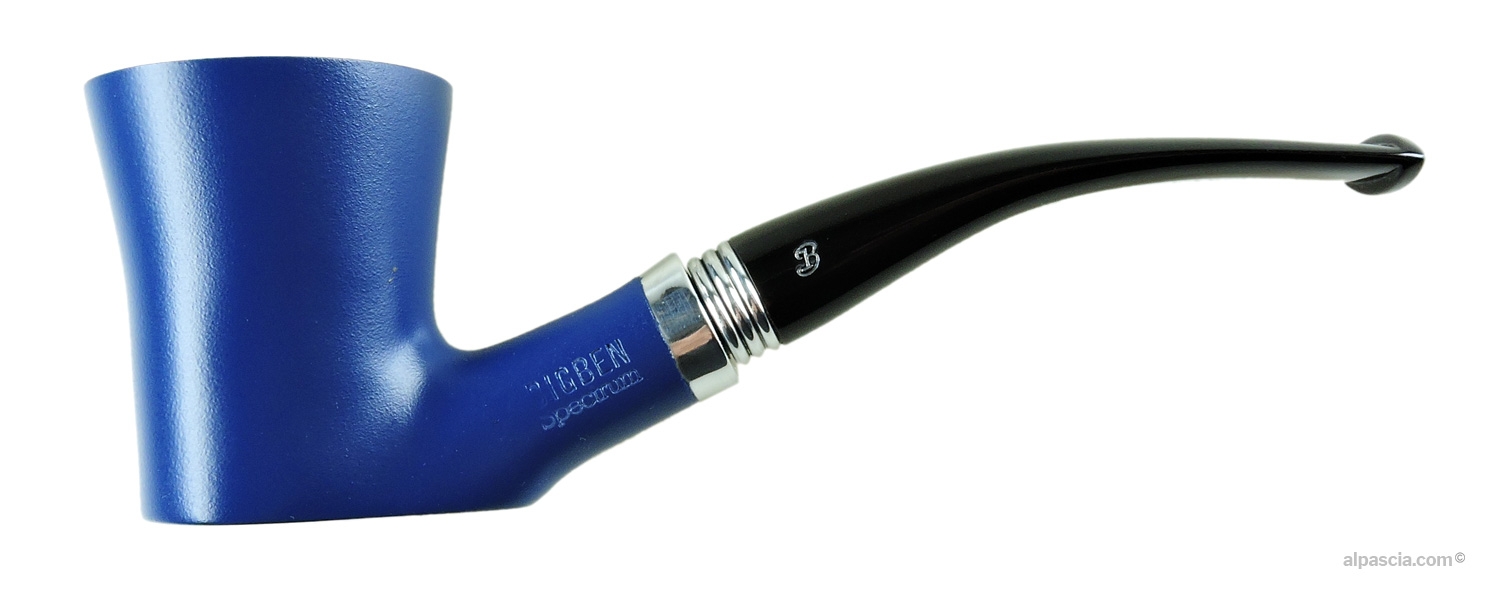 Pipa BigBen Spectrum 740 Bleu Matte 9mm - vista lato sinistro e finitura blu opaca