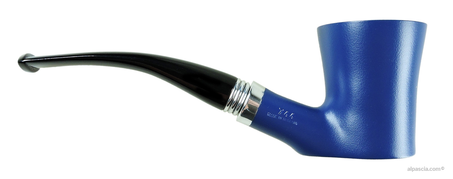 Pipa BigBen Spectrum 740 Bleu Matte 9mm - vista lato destro del braciere e del cannello