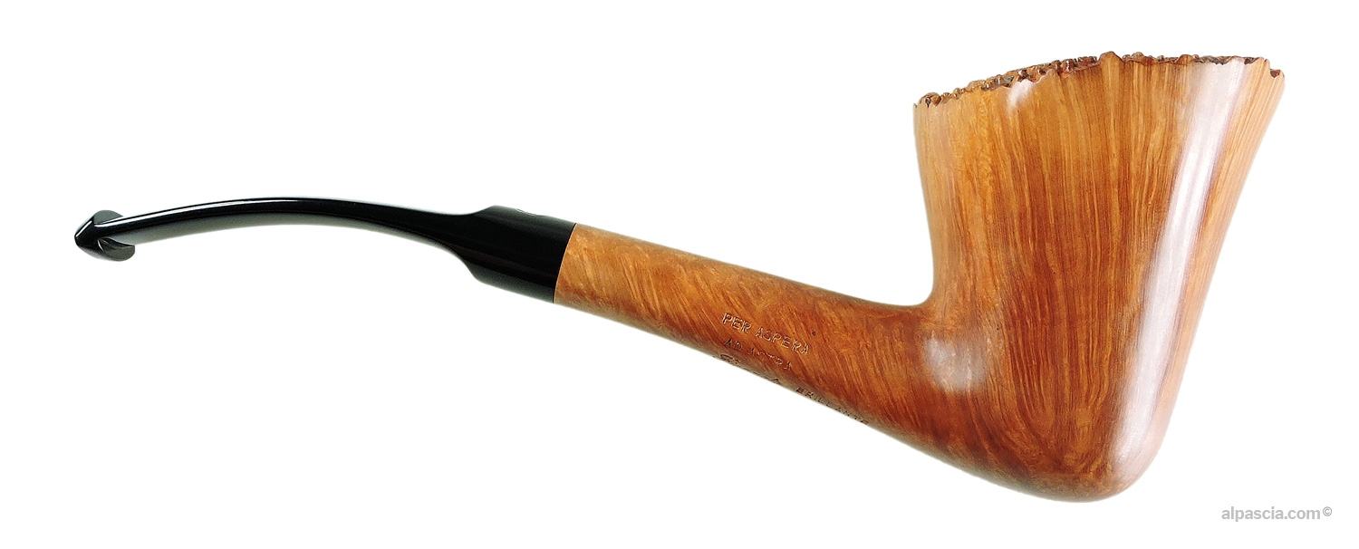 Ser Jacopo Fiammata Diamante 01 2026 Dublin Bark Top Pipe - right side view showcasing the straight grain and rustic rim
