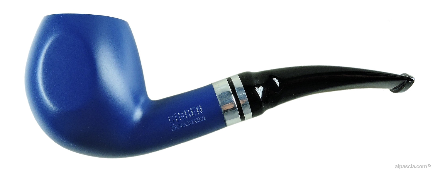 Pipa Big Ben Spectrum 223 Bleu Matte 9mm - vista del profilo curvo in finitura blu opaca