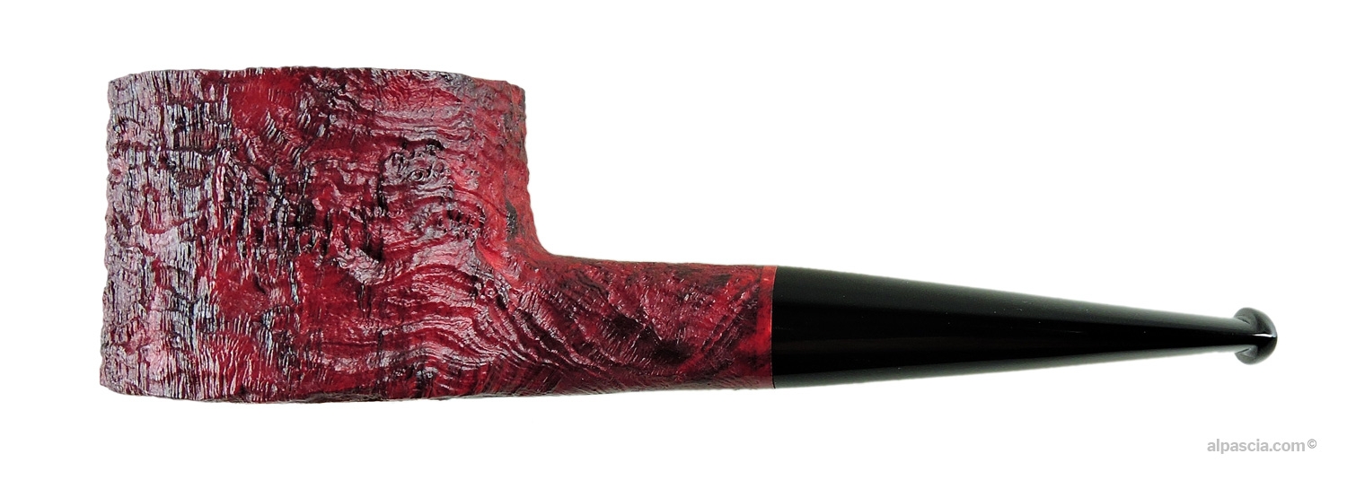 Radice Silk Cut Sandblasted Straight Pot Pipe - left profile view showcasing the short, wide straight pot silhouette
