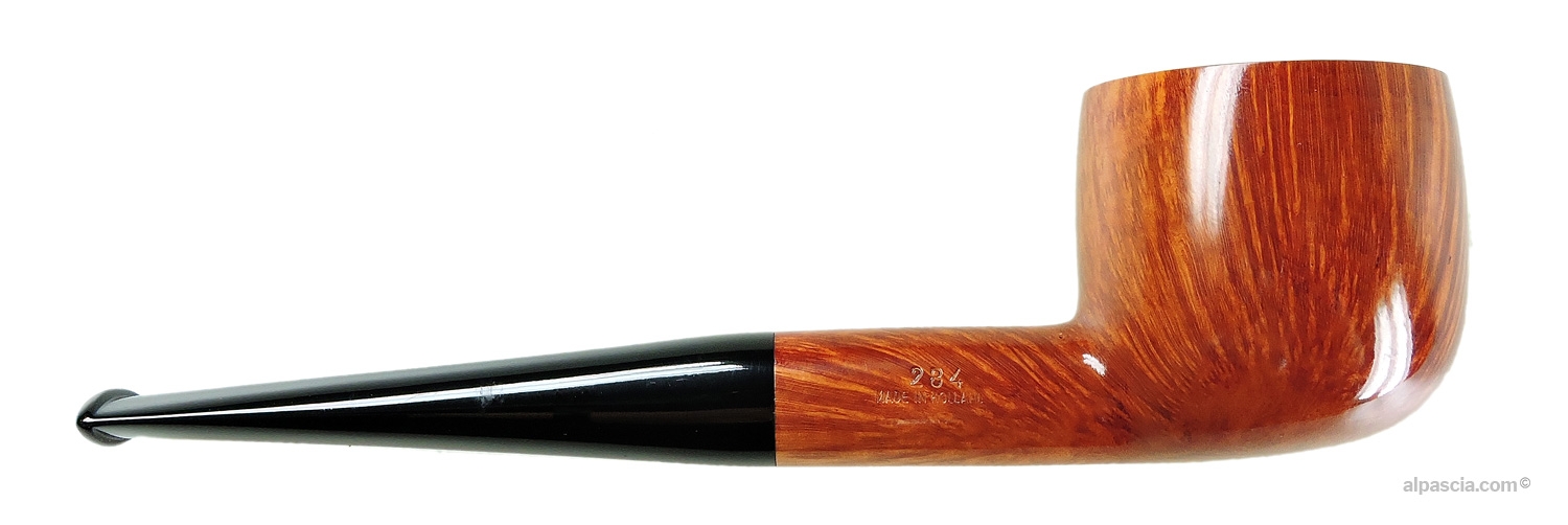 Pipa Big Ben Giant 284 Nature Polish Pot Diritta - vista laterale destra che mostra lo spessore della radica e la fiammatura chiara