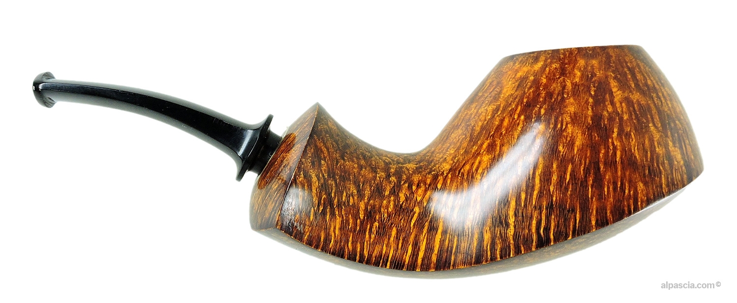 Davide Iafisco Smooth Volcano Pipe - right side view highlighting the seamless transition from the shank to the flared bowl