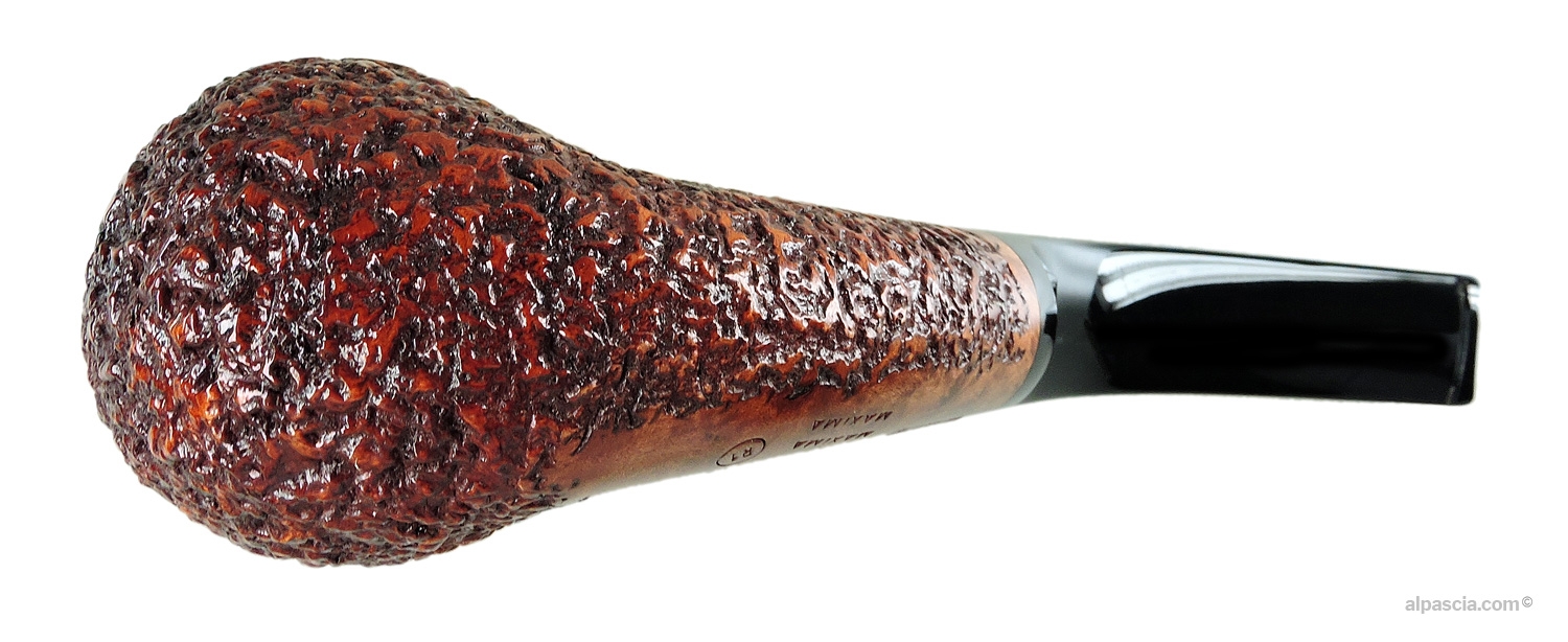 Ser Jacopo R1 B 2 Maxima Curved Pipe - bottom view of the thick shank displaying the authentic nomenclature stamps