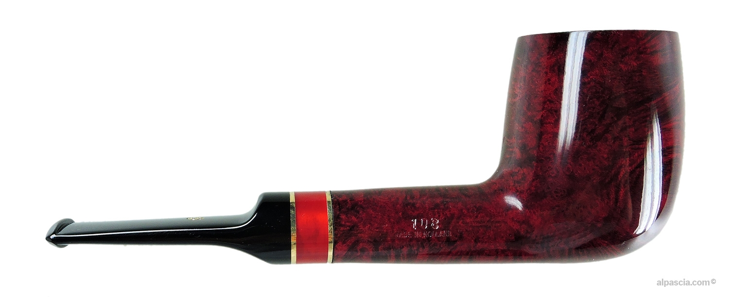 Pipa Big Ben Golden Root 108 Billiard - vista laterale destra che mostra le sfumature rosse e i contrasti della radica