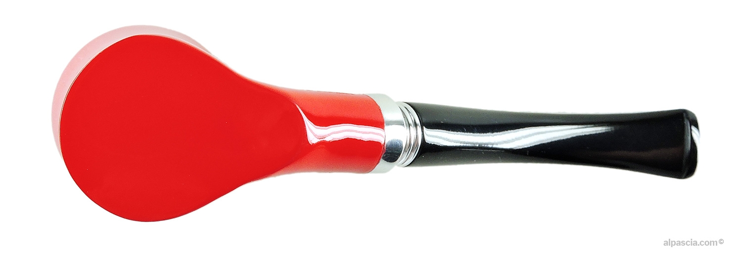 Big Ben Spectrum 740 Red Polish Curved Pipe - bottom view of the curved shank displaying authentic Big Ben nomenclature stamps