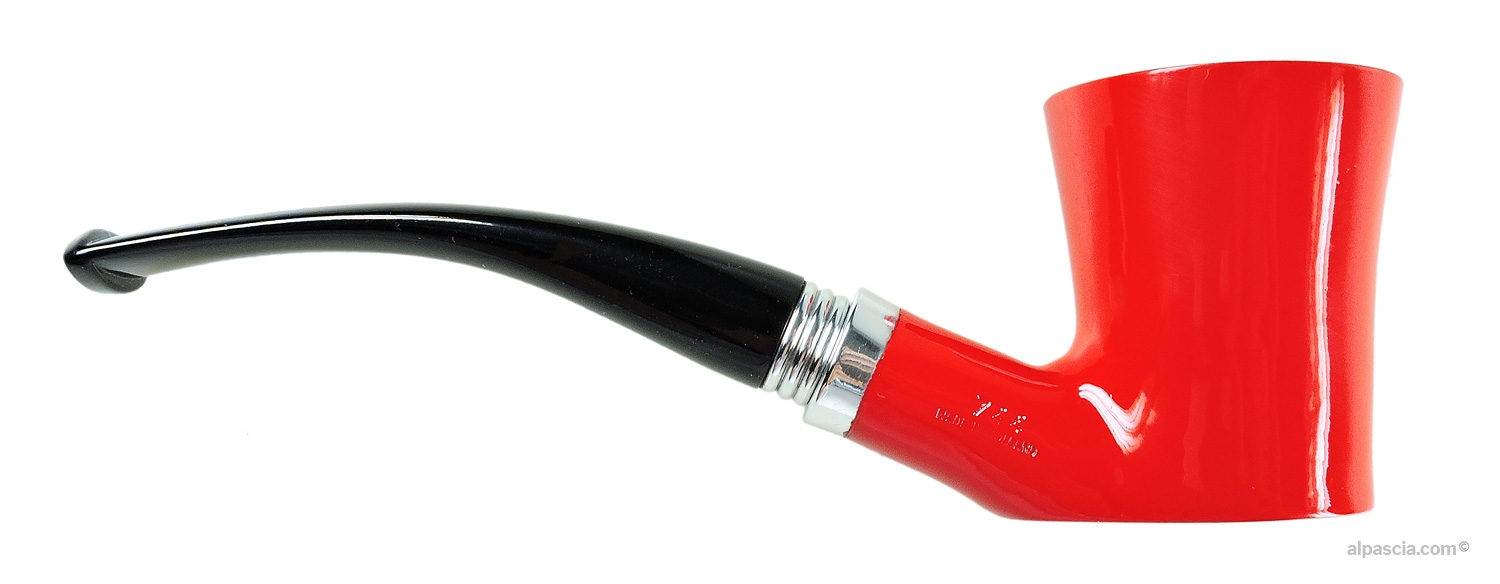 Big Ben Spectrum 740 Red Polish Curved Pipe - right side view highlighting the black ebonite stem and natural briar grain