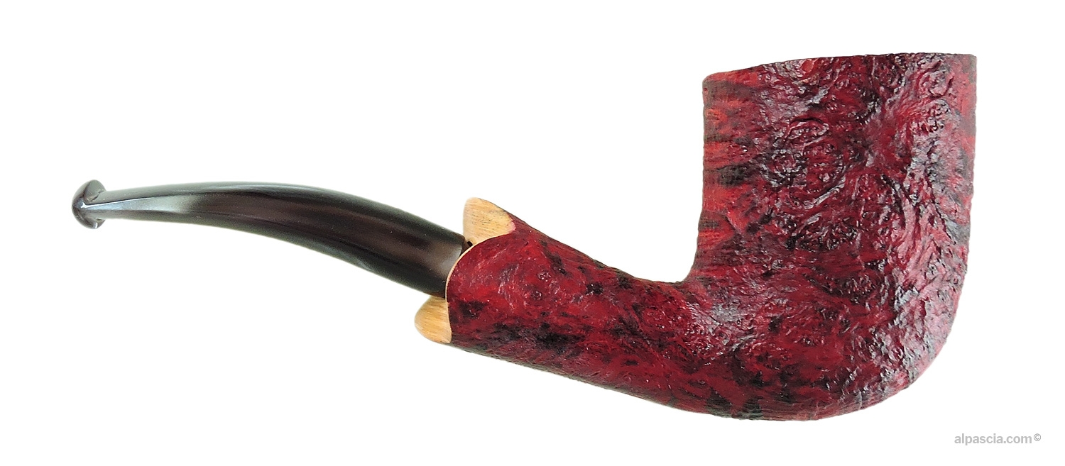 Radice Silk Cut Bent Dublin Pipe - right side view highlighting the conical expansion of the bowl and smooth stem transition