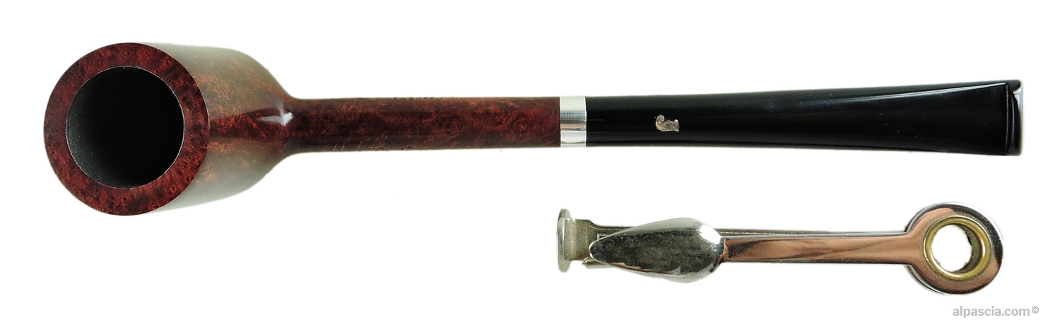 Ser Jacopo L1 A Smooth Billiard Pipe - top view showing the clean rim and the perfectly straight alignment of the tobacco chamber
