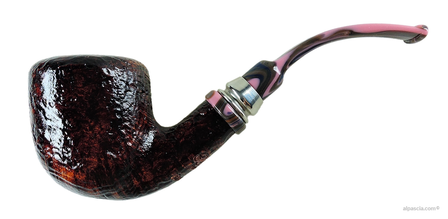 Neerup Classic Grade 2 Sandblasted Pipe - left profile view showcasing the fluid curved 