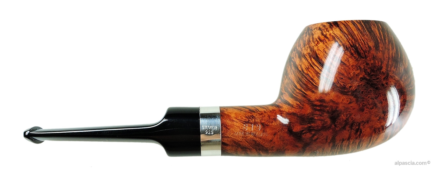 Big Ben Odeon Tan Polish 819 Pipe - right side view highlighting the brilliant high-gloss finish