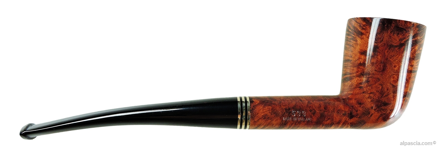 Big Ben Vintage Tan Polish 599 Pipe - right side view highlighting the brilliant high-gloss finish