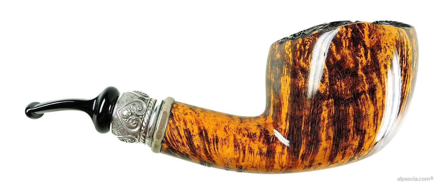 Pipa Peder Jeppesen Ida Boutique Gr. 5 - Vista destra della radica bionda con fiammatura fitta e regolare