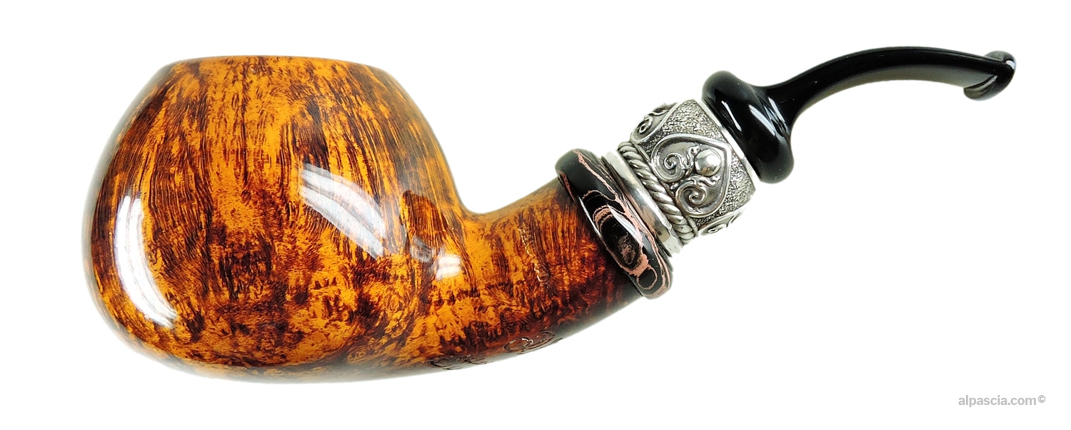 Pipa Peder Jeppesen Ida Boutique Gr. 3 - Profilo del modello curvo liscio da alto collezionismo danese