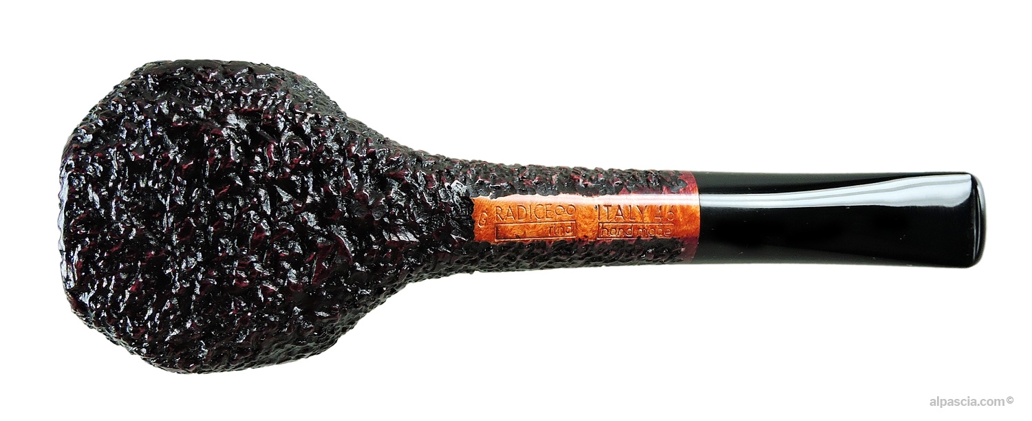 Radice Rind 8-Panel Straight Pipe - Bottom view displaying the shank and authentic Radice Rind stamps