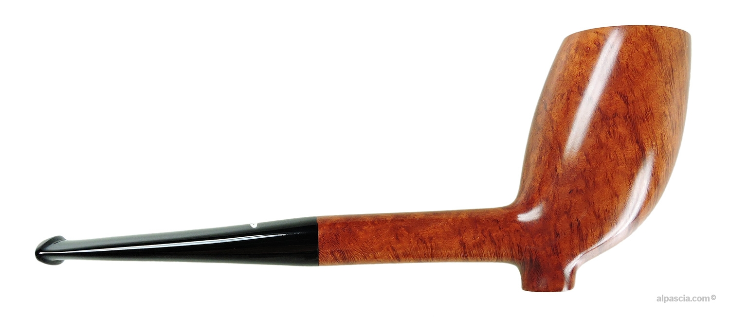 Caminetto Genovese Smooth Pipe - Right side view showcasing the natural straight grain pattern