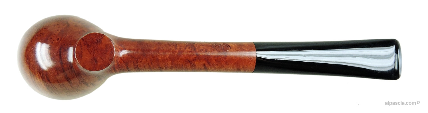 Caminetto Genovese Smooth Pipe - Bottom view of the oval shank with authentic maker stampings