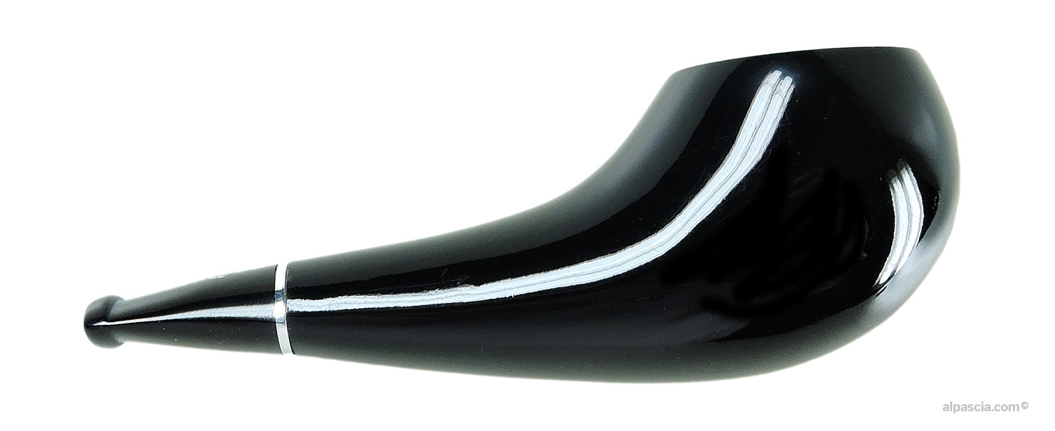 Big Ben Pipo Black Polished Pipe - Right side view highlighting the deep mirror-like lacquer finish