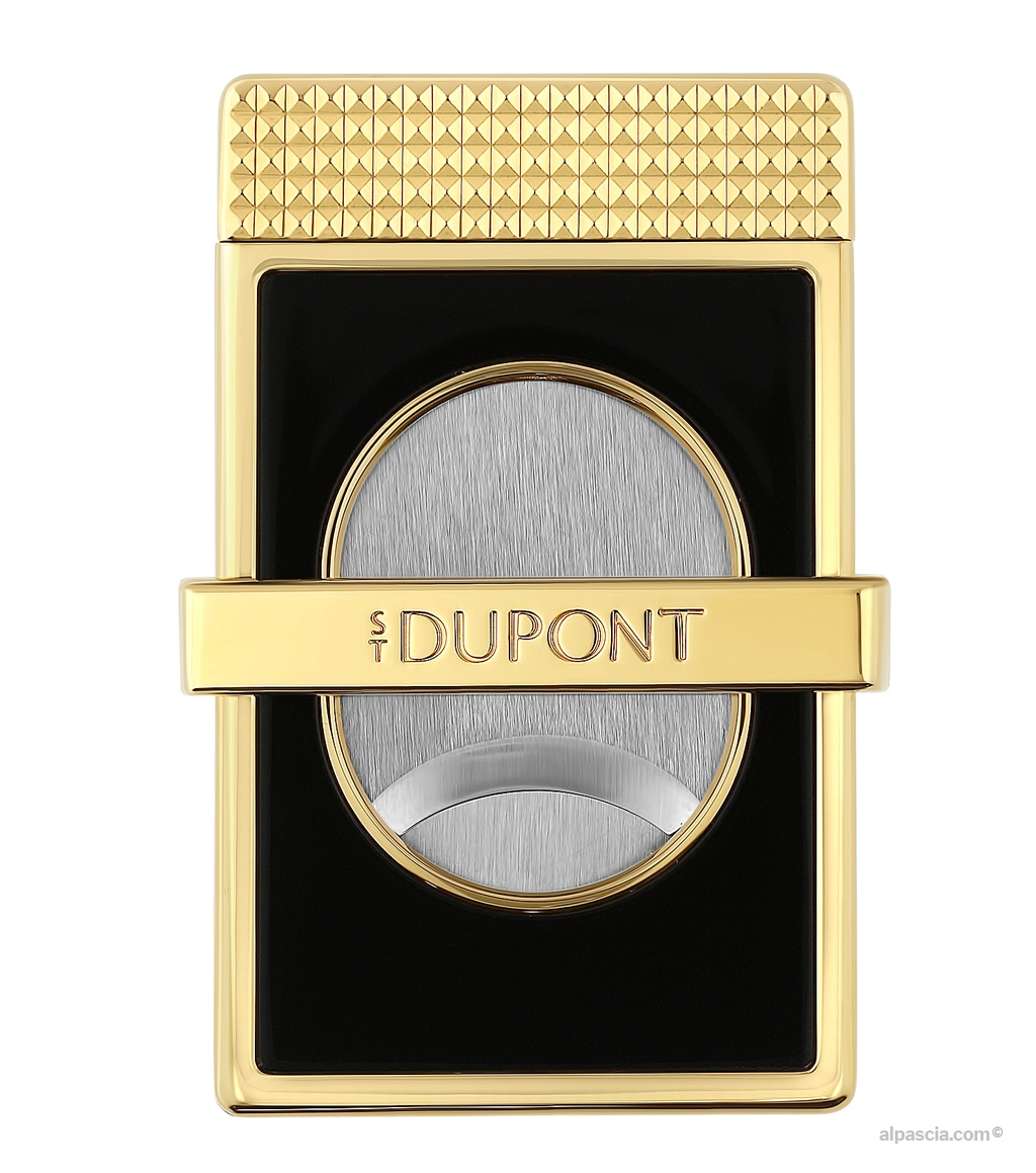 S.T. Dupont Cohiba 60 Cigar Cutter - Front view in black lacquer 