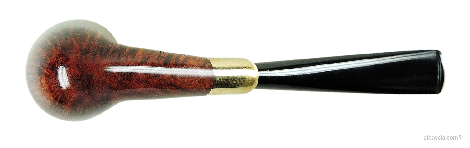 Pipa Big Ben Flamingo Tan 532 - Vista inferiore del cannello curvo con marchi ufficiali Big Ben e numero 532