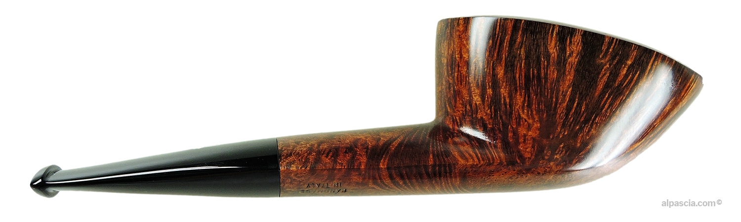 Valbruna Grade 1 Jellyfish Pipe - Right side view showcasing the unique asymmetrical ridges and high wood density