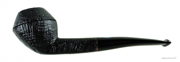 Valbruna Black Sandblasted Semi-Bent Bulldog Pipe – Artisan Simone Gaudenzi