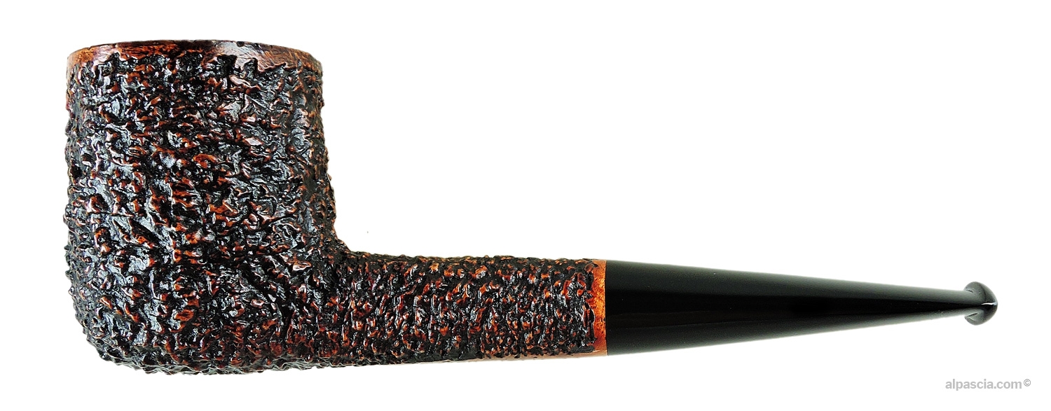 Radice Rind Pipe - Straight fully rusticated profile featuring the signature deep bark-like texture