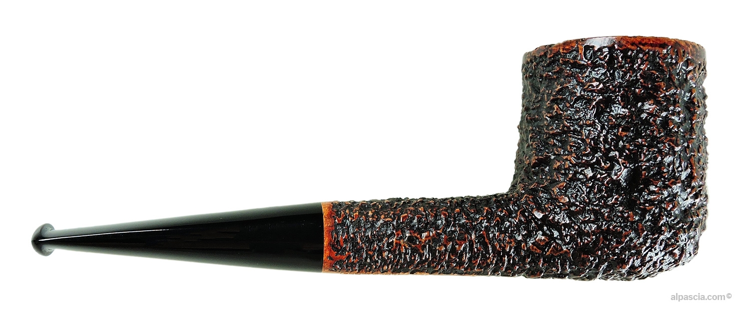 Radice Rind Pipe - Right side view showcasing the rugged handmade carving across the entire bowl