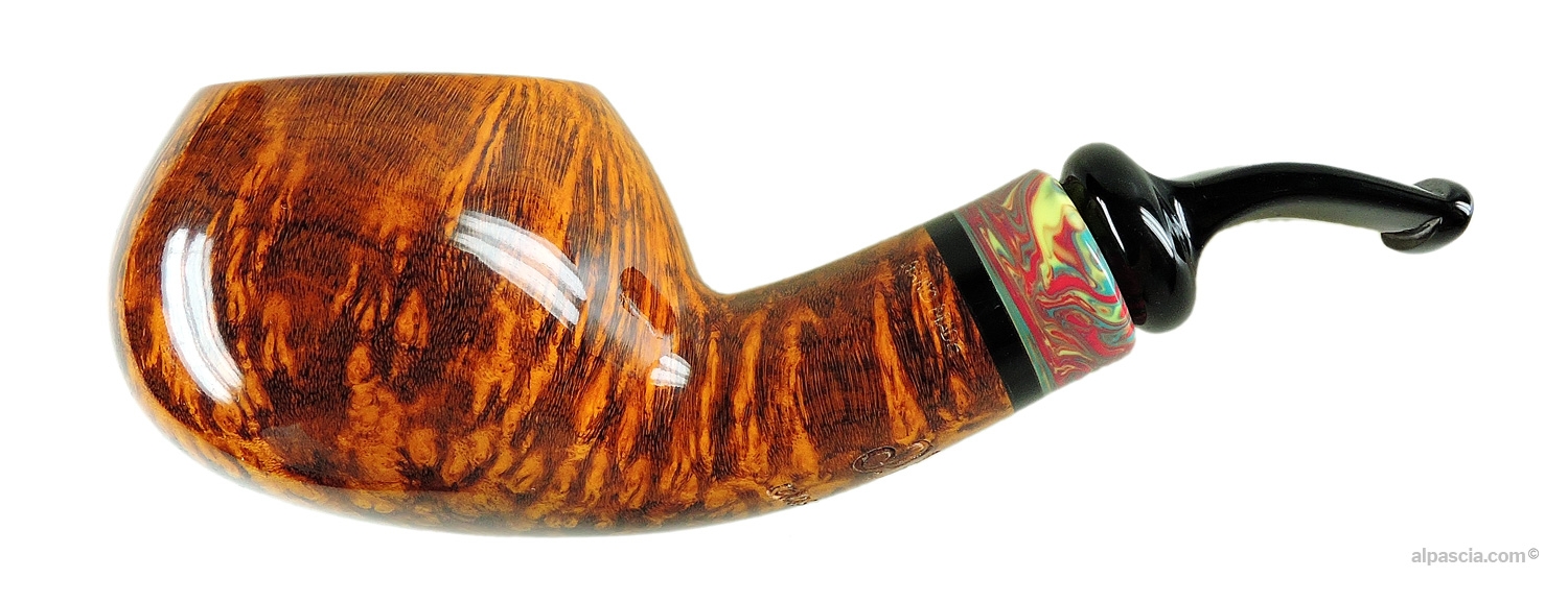 Peder Jeppesen Ida Gr 5 Pipe - Right side view highlighting dense bird's-eye grain and flawless finish