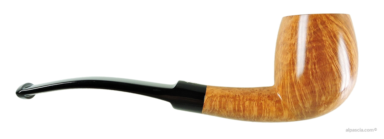Valbruna 1 Jellyfish Pipe - Right side view highlighting the flawless blonde finish and bird's-eye pattern