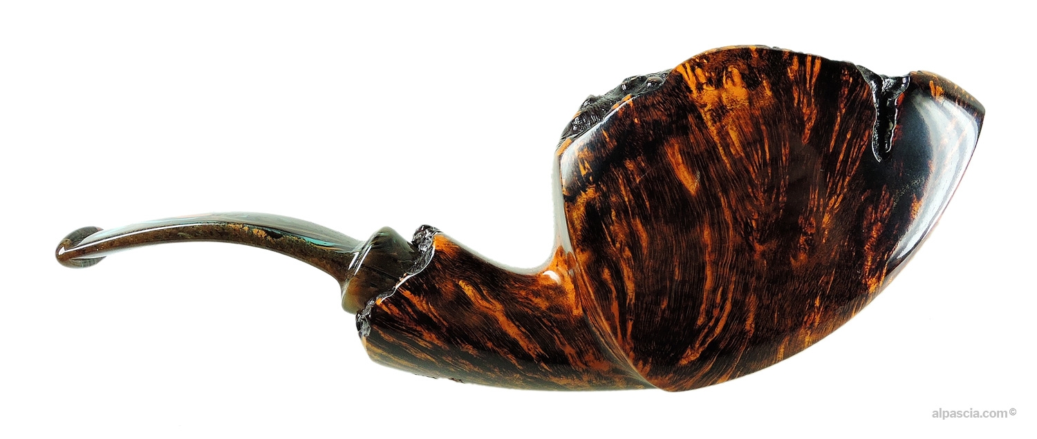 Peder Jeppesen Ida 4 Pipe - Right side view highlighting the organic, flowing asymmetric lines of the bowl