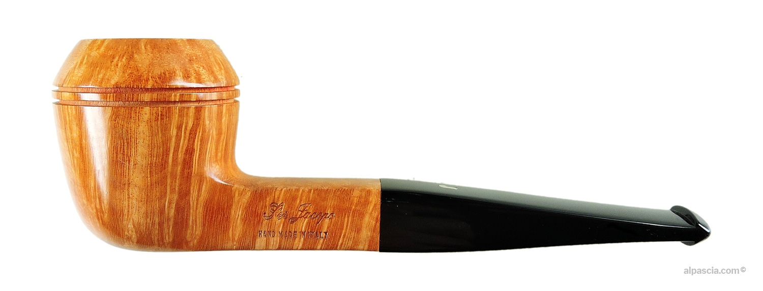 Pipa Ser Jacopo L2 - Profilo diritto Bulldog in radica bionda naturale liscia con cannello quadrato
