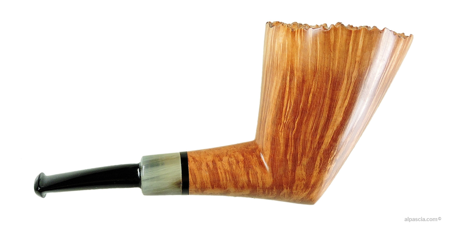 Francesco Ganci Nosewarmer Pipe - Right side view highlighting the polished finish and pocket-sized architecture