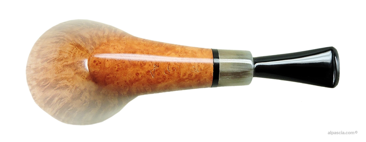 Francesco Ganci Nosewarmer Pipe - Bottom view of the stubby shank showing authentic Ganci maker stamps