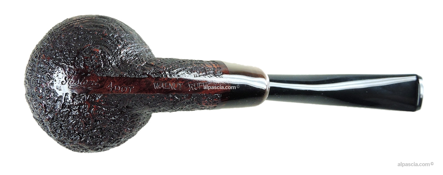Sasieni 4 Dot Walnut Ruff Pipe - Bottom view of the shank showing authentic Sasieni 4 Dot stamps