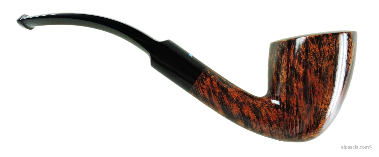 Sasieni 4 Dot Walnut Root Pipe - Right side view highlighting the flawless briar surface and natural birdseyes