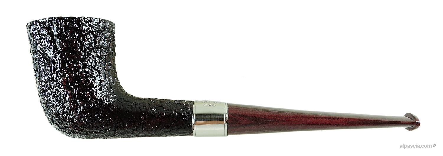 Ashton Brindle XX Pipe - Zulu profile with forward-canted bowl, sterling silver band and cumberland stem