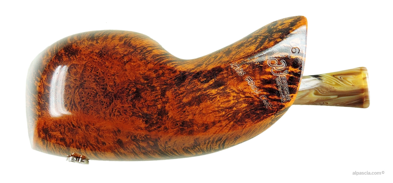 Peder Jeppesen Ida 6 Pipe - Bottom view of the shank displaying authentic Peder Jeppesen Ida 6 stamps