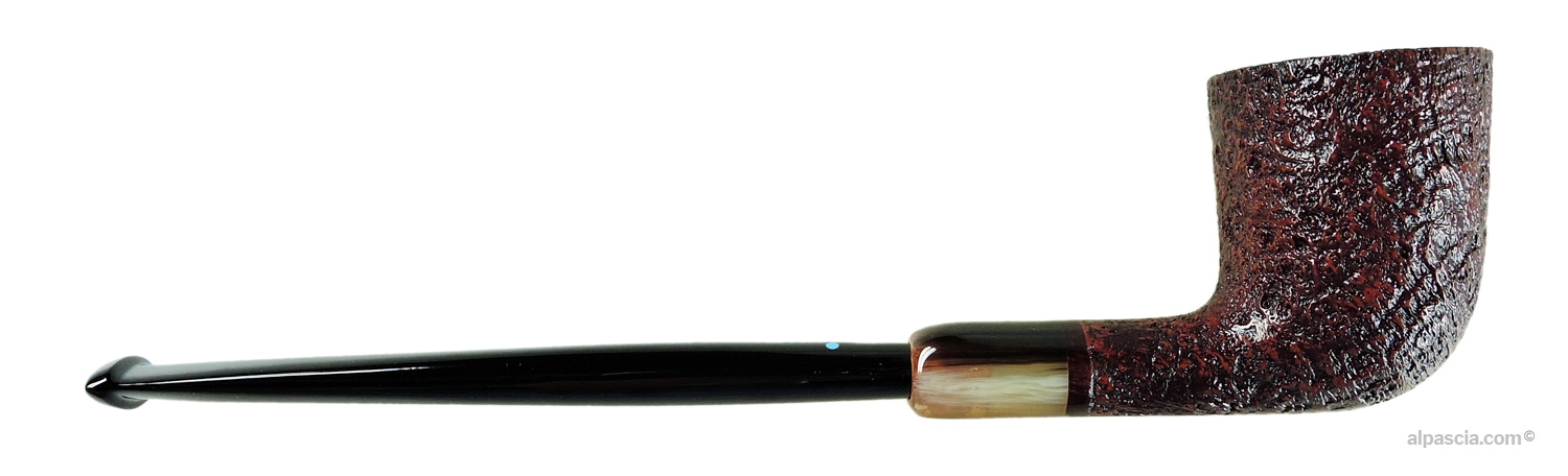Sasieni 4 Dot Walnut Pipe - Right side view showcasing the flared bowl and horn ring detail