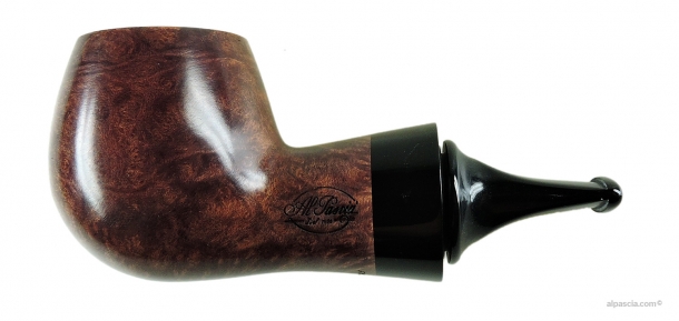 Al Pascià Curvy Walnut Model 02 Smooth Reverse Calabash Pipe