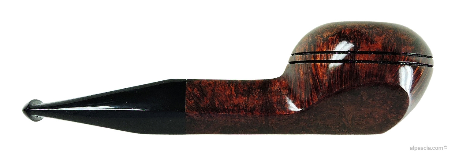 Sasieni 4 Dot Walnut Root Pipe - Right side view highlighting the warm walnut stain and smooth briar grain
