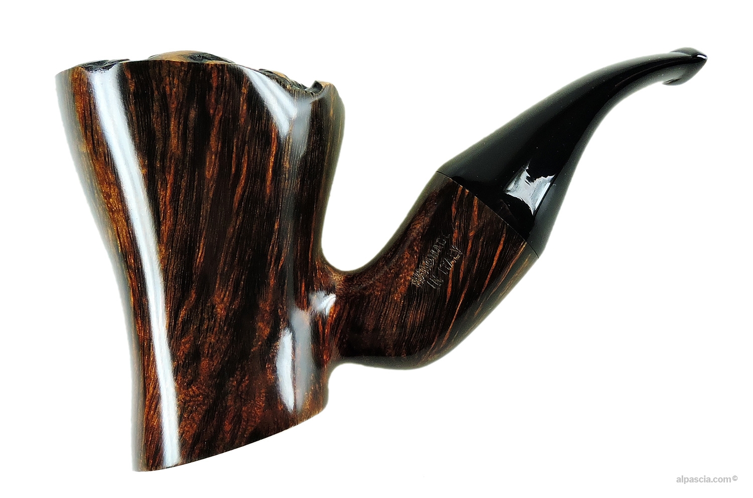 Pipa Valbruna 1 Medusa Calipso - Profilo curvo forma libera liscio marrone con linee scultoree