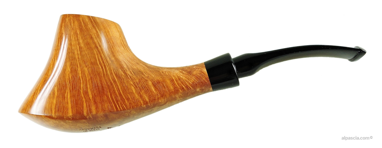 Pipa Valbruna - Profilo semi curvo Vulcano liscio chiaro con base ampia e bocchino in acrilico