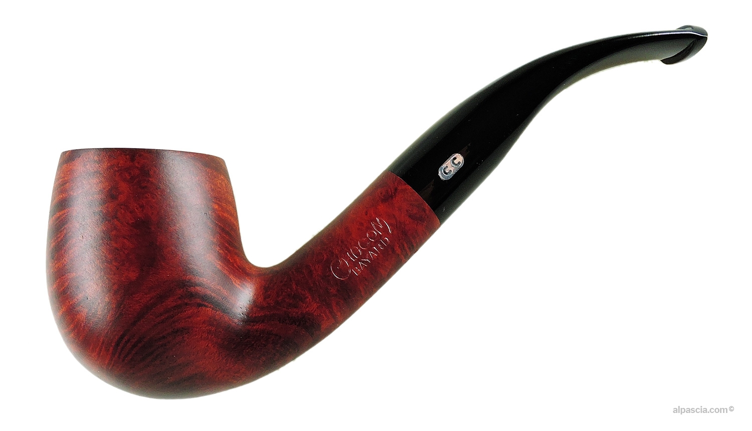 Pipa Chacom Bayard 43 - Profilo Bent Billiard liscio con vaso cilindrico curvo e bocchino in acrilico