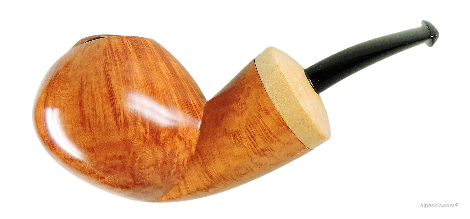 Pipa Ganci 2F - Profilo Bent Apple liscio con vaso sferico e bocchino in ebanite