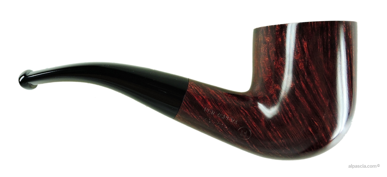 Ser Jacopo L1 Pipe - Right side view showcasing natural briar grain and flame patterns