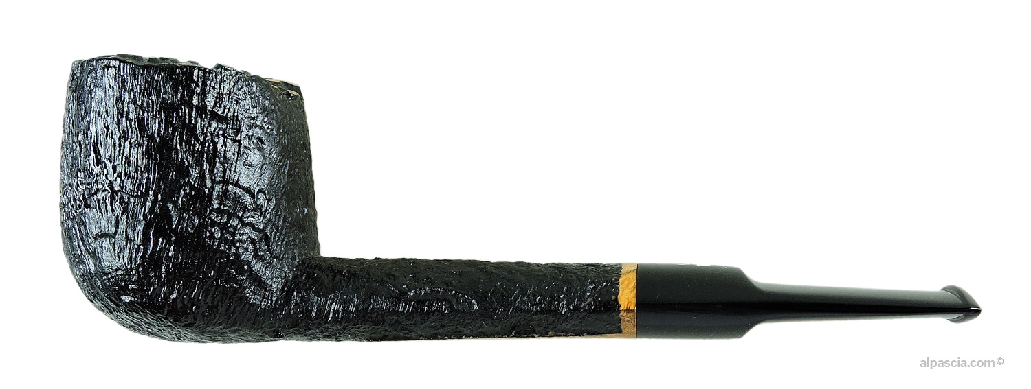 Valbruna Sandblasted 2 Jellyfish Pipe - Straight profile by Simone Gaudenzi featuring a rustic bark top